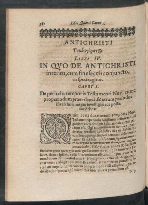 Liber IV. In Quo De Antichristi interitu, cum fine seculi coniuncto, in specie agitur