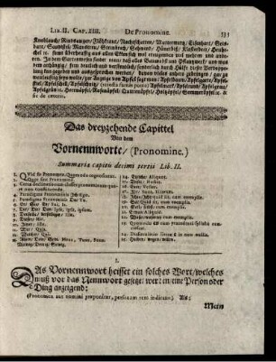 Das dreyzehende Capittel. Von dem Vornennworte ...