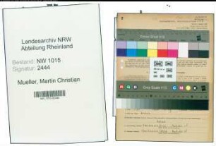 Entnazifizierung Martin Christian Mueller , geb. 13.04.1898 (Postassistent)