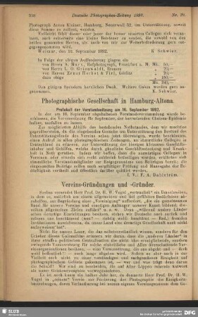 Vereins-Gründungen und -Gründer