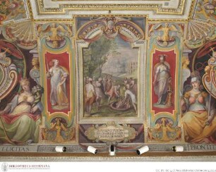 Deckendekoration mit Szenen aus der Josephsgeschichte, Joseph wird von seinen Brüdern in den Brunnen geworfen