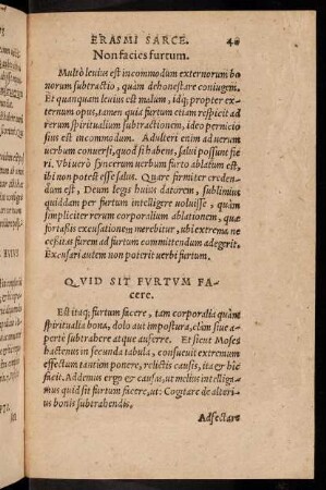 40r-45v, Nonfacies furtum. - De VIII. Praecepto. Nonloqueris contra proximim tuum falsum testimonium.