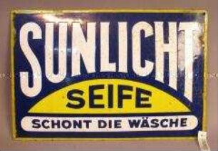 Werbeschild "Sunlicht Seife"