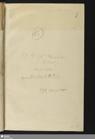101-158a. Winkler, Karl Gottfried Theodor [Hell, Theodor]
