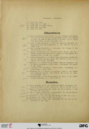 Schaumünzen (Nr. 82-90)