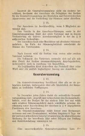 Statuten : Alpenvereins-Section München. Anerkannter Verein
