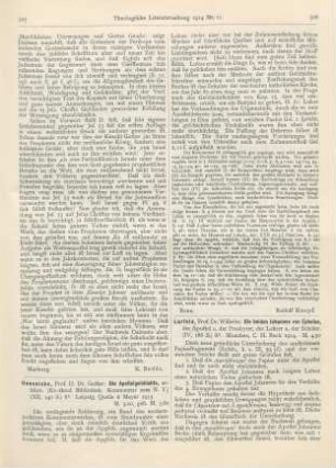 326-327 [Rezension] Larfeld, Wilhelm, Die beiden Johannes von Ephesus, der Apostel und der Presbyter, der Lehrer und der Schüler