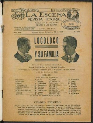 Locoloco y su familia : pieza en tres cuadros