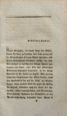Rückerinnerungen an eine Reise in Österreich und Steyermark im Jahre 1810
