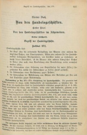 Viertes Buch. Von den Handelsgeschäften