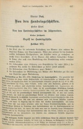 Viertes Buch. Von den Handelsgeschäften