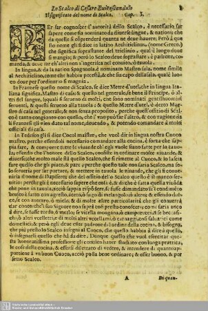 Il significato del nome di Scalco. Cap. I