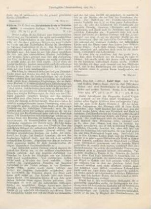 18-19 [Rezension] Kögel, Gottfried, Rudolf Kögel. Sein Werden und Wirken. Dritter Band. 1872 bis 1896