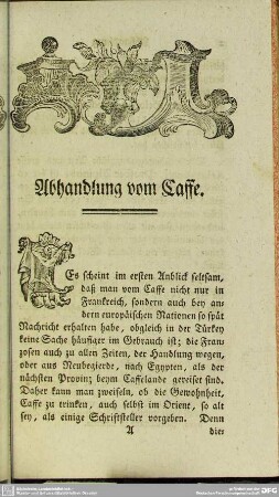 Abhandlung vom Caffe