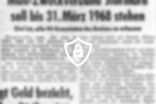 Müll-Zweckverband Stormarn soll bis 31. März 1968 stehen