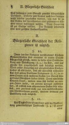 II. Bürgerliche Gleichheit der Religionen ist nützlich