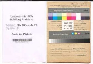 Entnazifizierung Elfriede Boehnke , geb. 06.01.1900 (Lehrerin)