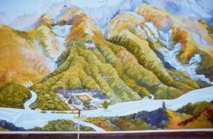 Gemälde mit einer Berglandschaft