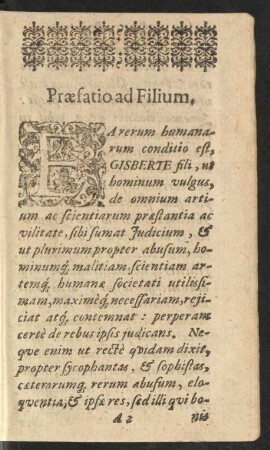 Praefatio ad Filium.
