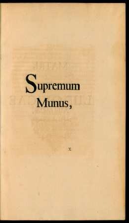 Supremum Munus,