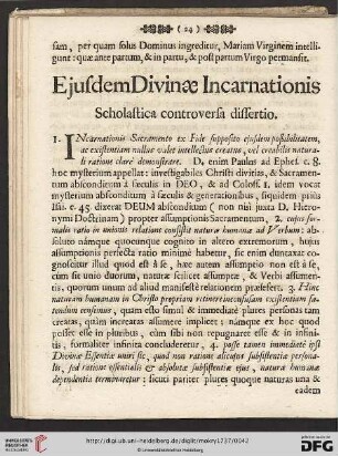 Ejusdem Divinae Incarnationis