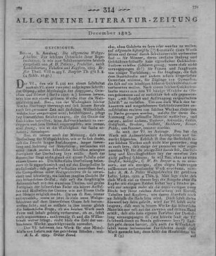 Petiscus, A. H.: Die Allgemeine Weltgeschichte. Berlin: Amelang 1823