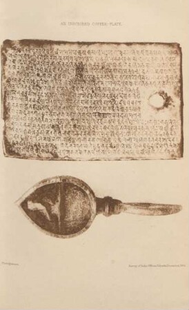 An inscribed copper-plate
