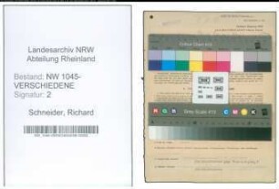 Entnazifizierung Richard Schneider , geb. 27.11.1891 (Angestellter)