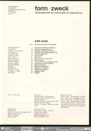 17.1985,4: Form + Zweck