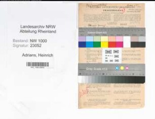 Entnazifizierung Heinrich Adrians, geb. 25.10.1889 (Finanzangest.)