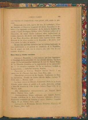 Otros libros y folletos recibidos