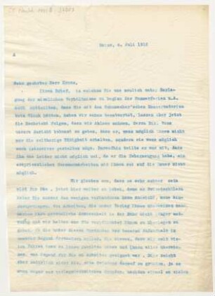 Brief an Emil Kross : 04.07.1912