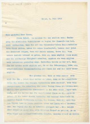 Brief an Emil Kross : 04.07.1912