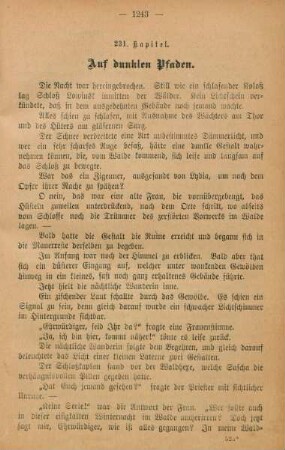 231. Kapitel. Auf dunklen Pfaden