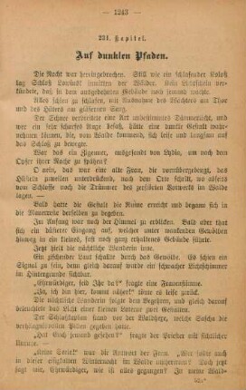 231. Kapitel. Auf dunklen Pfaden