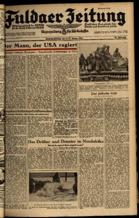 Ausgabe vom Samstag, den 16. Januar 1943.
