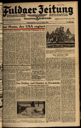 Ausgabe vom Samstag, den 16. Januar 1943.