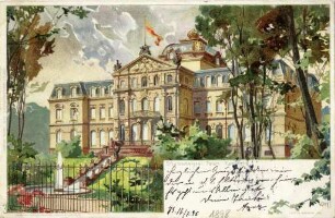Postkartensammlung Weis mit Ansichten Karlsruhes. Erbgroßherzogliches Palais
