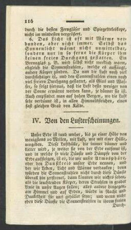 IV. Von den Lufterscheinungen.