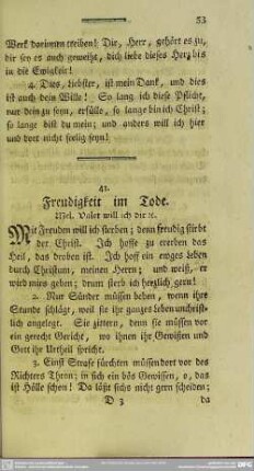 41. Freudigkeit im Tode