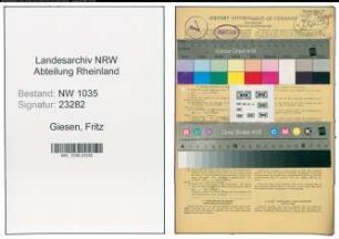 Entnazifizierung Fritz Giesen , geb. 14.05.1897 (Kaufmann)