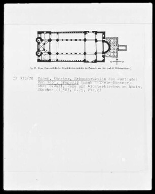 Grundriß des Essener Münsters (Zustand von 1051)