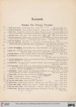 Keramik (Nr. 1-107)