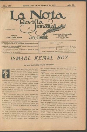 Ismael Kemal Bey : De mis "recuerdos de oriente"