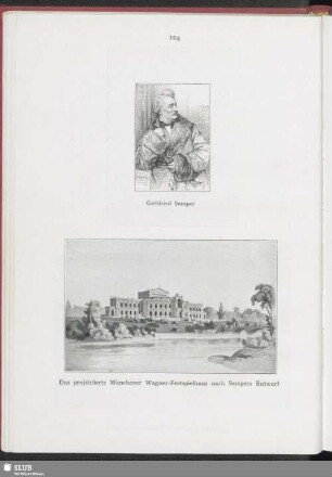 Gottfried Semper - Das projektierte Münchener Wagner-Festspielhaus nach Sempers Entwurf