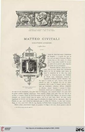 9: Matteo Civitali, [2] : sculpteur lucquois, (1436-1501)