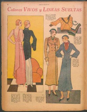 Colores vivos y linea sueltas nos impone la moda [Dibujos]