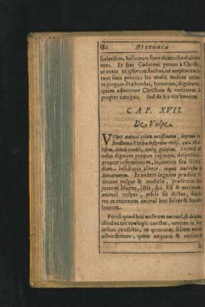 Cap. XVII. De Vulpe.