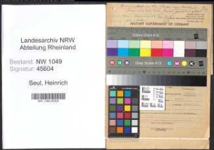 Entnazifizierung Heinrich Seul , geb. 14.05.1885 (Vertreter)