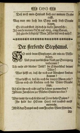 Der sterbende Stephanus.